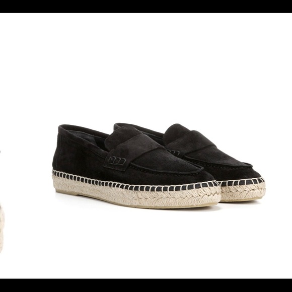 Vince Shoes - Vince Daria Black Suede Espadrille Loafers size 9